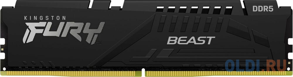 Оперативная память для компьютера Kingston FURY Beast Black DIMM 16Gb DDR5 6000MHz KF560C40BB-16 оперативная память для компьютера kingston fury renegade rgb dimm 16gb ddr4 4000 mhz kf440c19rbak2 16