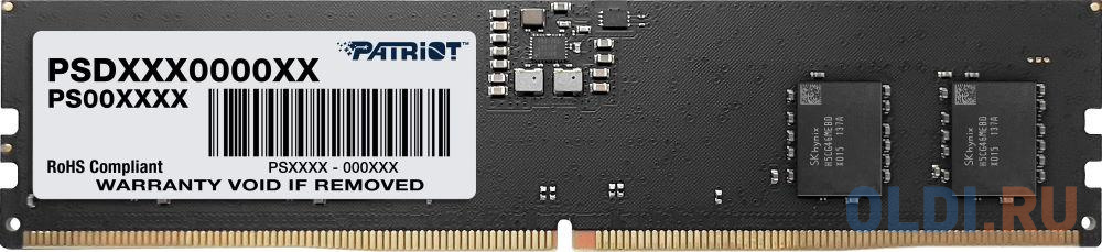 Оперативная память для компьютера Patriot Signature Line DIMM 16Gb DDR5 4800 MHz PSD516G480081 память оперативная netac shadow ii ddr5 4800 16gb c40