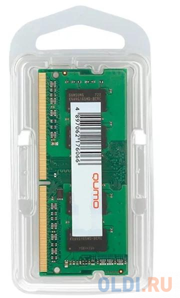 Оперативная память для ноутбука QUMO QUM4S-8G3200P22 SO-DIMM 8Gb DDR4 3200 MHz QUM4S-8G3200P22 foxline sodimm 8gb 3200 ddr4 cl22 1gb 8