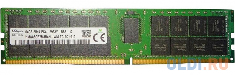 

Модуль памяти DDR4 DIMM 64Гб 2933MHz ECC Registered 2Rx4 CL21, Hynix Original, Bulk