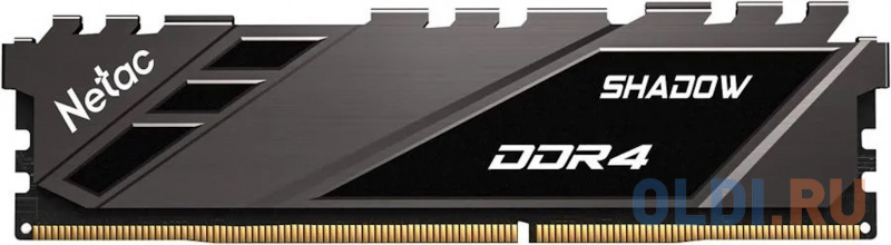 

Модуль памяти DDR 4 DIMM 8Gb PC28800, 3600Mhz, Netac Shadow NTSDD4P36SP-08E C18 Grey, с радиатором