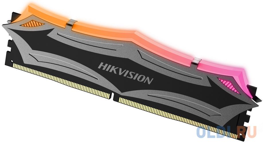 16GB Hikvision DDR4 3200 DIMM U100 RGB Gaming Memory [HKED4161DAA2D2ZA4/16G] CL16, 1.35V, XMP, Heat Shield, RTL (069713) 8gb adata ddr4 3600 dimm gammix d45g rgb   gaming memory ax4u36008g18i cbkd45 non ecc cl18 1 35v heat shield xmp 2 0 rtl 935106