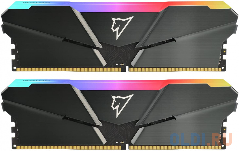 Модуль памяти DDR 4 DIMM 16Gb (8Gbx2) PC28800, 3600Mhz, Netac Shadow NTSRD4P36DP-16E   C18 Grey, с радиатором фото