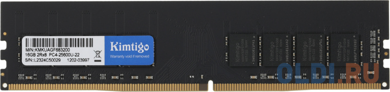 

Модуль памяти DDR 4 DIMM 16Gb PC25600, 3200Mhz, KIMTIGO (KMKUAGF683200) (retail)