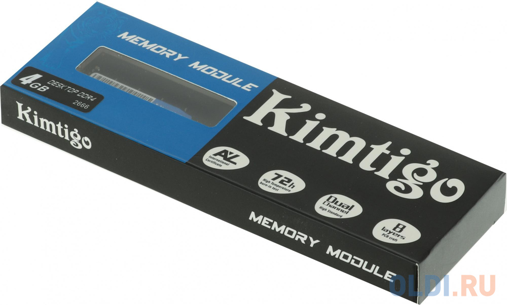 Модуль памяти DDR 4 DIMM 4Gb PC21300, 2666Mhz, KIMTIGO (KMKU4G8582666) (retail) фото