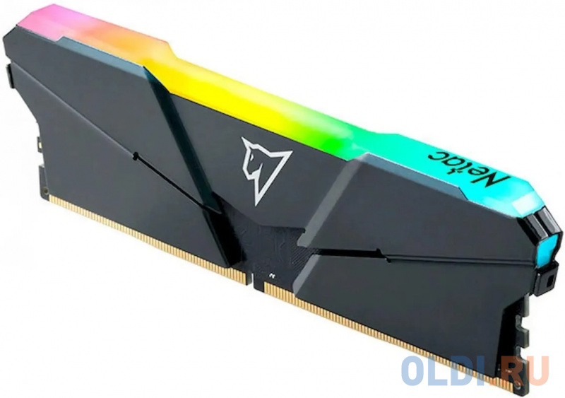 Модуль памяти DDR 4 DIMM 8Gb PC25600, 3200Mhz, Netac Shadow NTSRD4P32SP-08E, RGB, C16 Grey, с радиатором фото