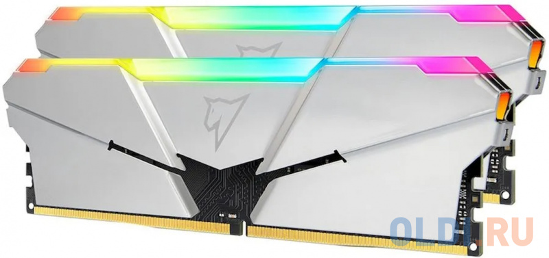 Модуль памяти DDR 4 DIMM 16Gb (8Gbx2) PC28800, 3600Mhz, Netac Shadow NTSRD4P36DP-16SC, RGB, CL18 Silver, 1.35V, с радиатором фото