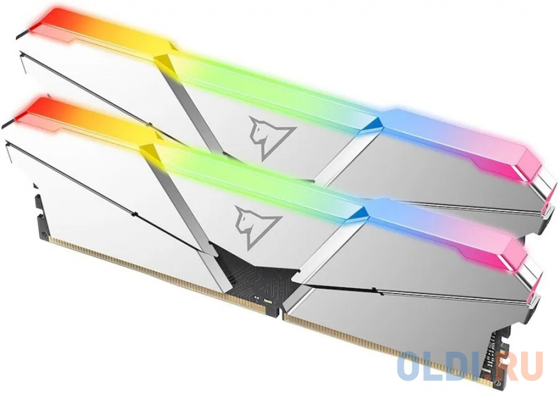 Модуль памяти DDR 4 DIMM 16Gb (8Gbx2) PC28800, 3600Mhz, Netac Shadow NTSRD4P36DP-16SC, RGB, CL18 Silver, 1.35V, с радиатором фото