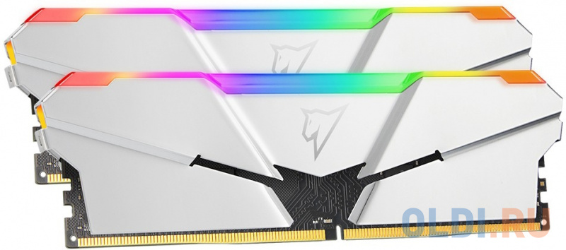 Модуль памяти DDR 4 DIMM 16Gb (8Gbx2) PC25600, 3200Mhz, Netac Shadow NTSRD4P32DP-16SC, RGB, CL16 Silver, 1.35V, с радиатором фото