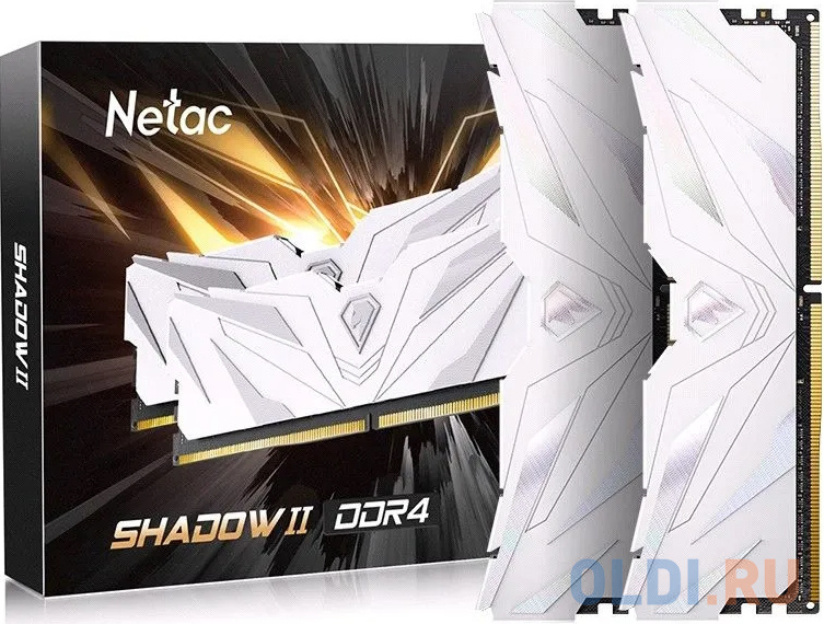 Оперативная память для компьютера Netac Shadow II DIMM 32Gb DDR4 3200 MHz NTSWD4P32DP-32W фото