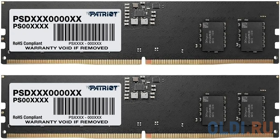 Оперативная память для компьютера Patriot Signature Line DIMM 16Gb DDR5 4800 MHz PSD516G4800K flamingo line когтерез гильотина для животных