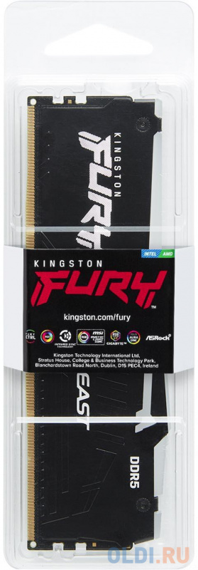 Kingston 16GB 4800MT/s DDR5 CL38 DIMM FURY Beast RGB фото