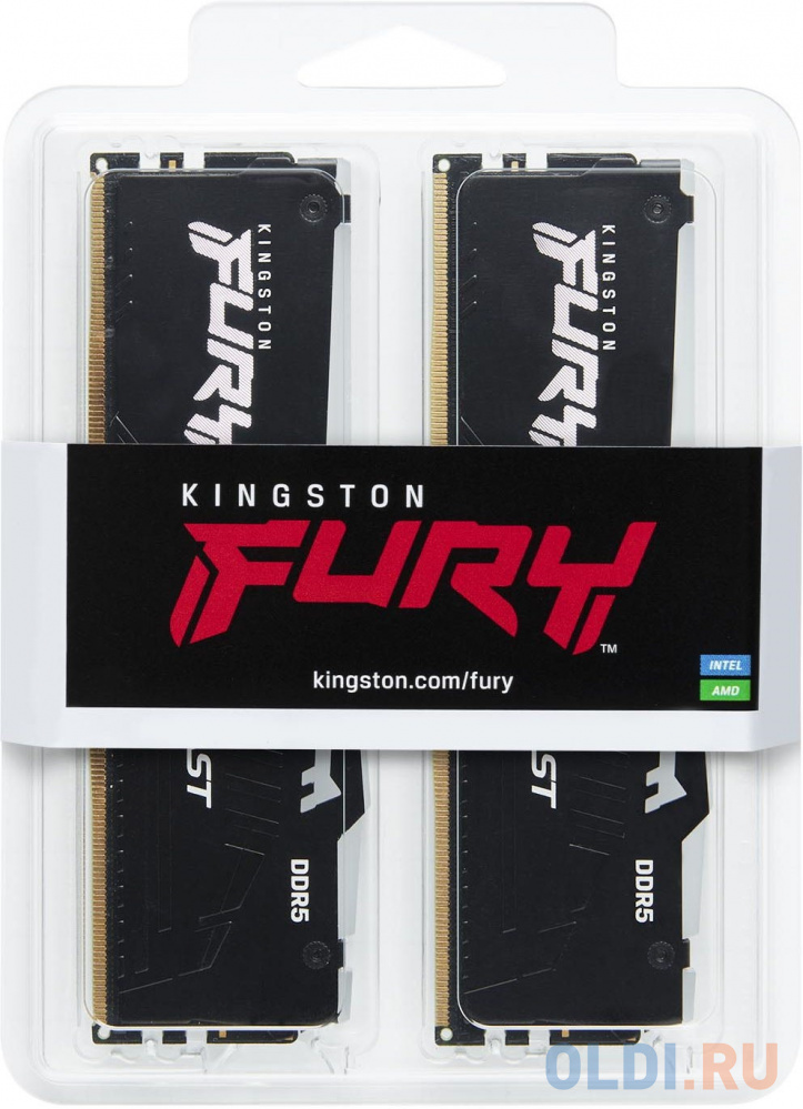Оперативная память для компьютера Kingston FURY Beast RGB DIMM 64Gb DDR5 5200 MHz KF552C40BBAK2-64 KF552C40BBAK2-64 фото