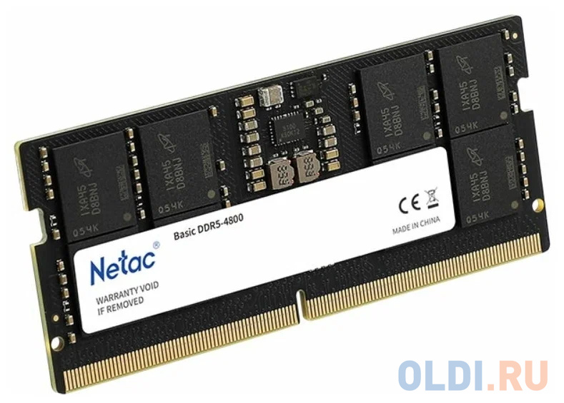 Оперативная память для ноутбука Netac Basic SO-DIMM 8Gb DDR5 4800 MHz NTBSD5N48SP-08 NTBSD5N48SP-08
