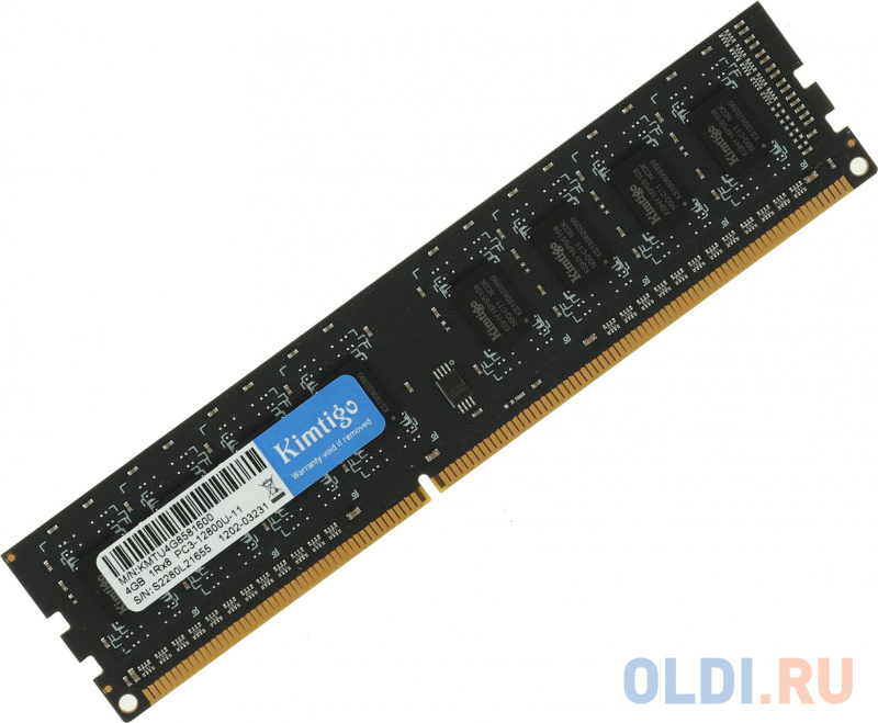 Память DDR3 4Gb 1600MHz Kimtigo KMTU4G8581600 RTL PC4-21300 CL11 DIMM 260-pin 1.35В single rank Память DDR3 4Gb 1600MHz Kimtigo KMTU4G8581600 RTL PC4-21300 CL11 DIMM 260-pin 1.35В single rank фото
