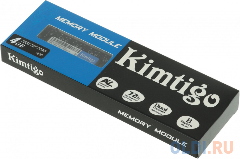Память DDR3 4Gb 1600MHz Kimtigo KMTU4G8581600 RTL PC4-21300 CL11 DIMM 260-pin 1.35В single rank Память DDR3 4Gb 1600MHz Kimtigo KMTU4G8581600 RTL PC4-21300 CL11 DIMM 260-pin 1.35В single rank фото