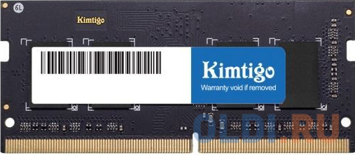 Память DDR4 4Gb 2666MHz Kimtigo KMKS4G8582666 RTL PC4-21300 CL19 SO-DIMM 260-pin 1.2В single rank память ddr4 8gb 3200mhz kimtigo kmku8g8683200wr rtl pc4 21300 cl19 dimm 288 pin 1 2в single rank