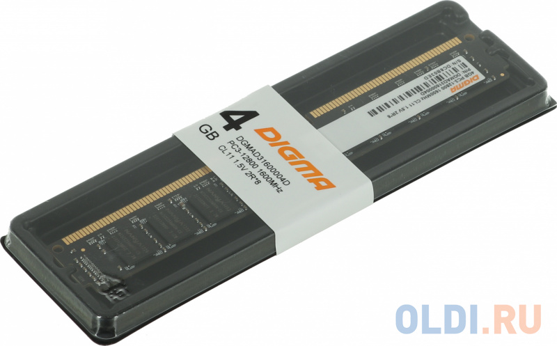 Память DDR3 4Gb 1600MHz Digma DGMAD31600004D RTL PC3-12800 CL11 DIMM 240-pin 1.5В dual rank фото