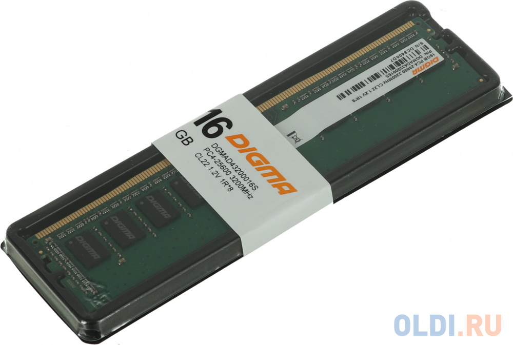 Память DDR4 16Gb 2666MHz Digma DGMAD42666016S RTL PC4-21300 CL19 DIMM 288-pin 1.2В single rank фото
