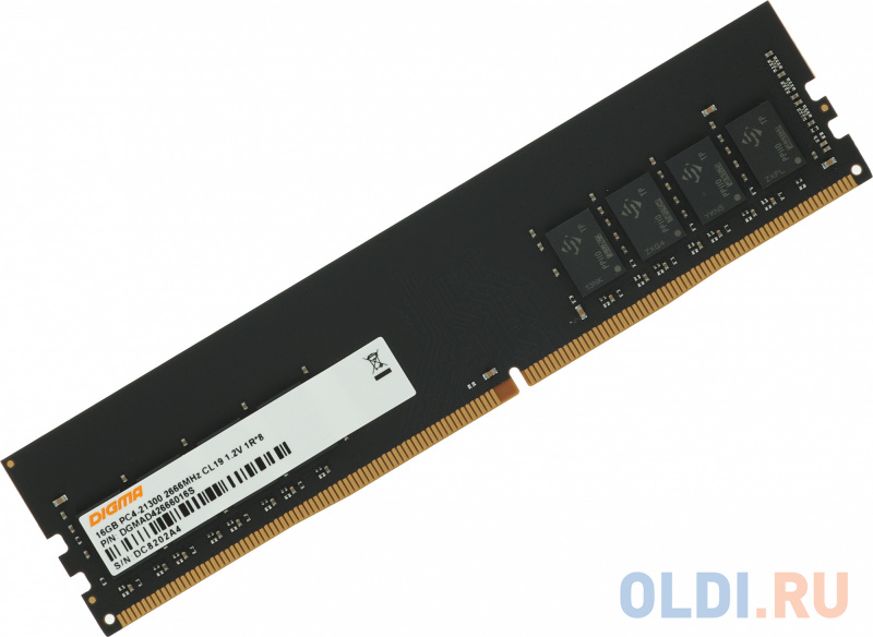 Память DDR4 16Gb 3200MHz Digma DGMAD43200016S RTL PC4-25600 CL22 DIMM 288-pin 1.2В single rank фото