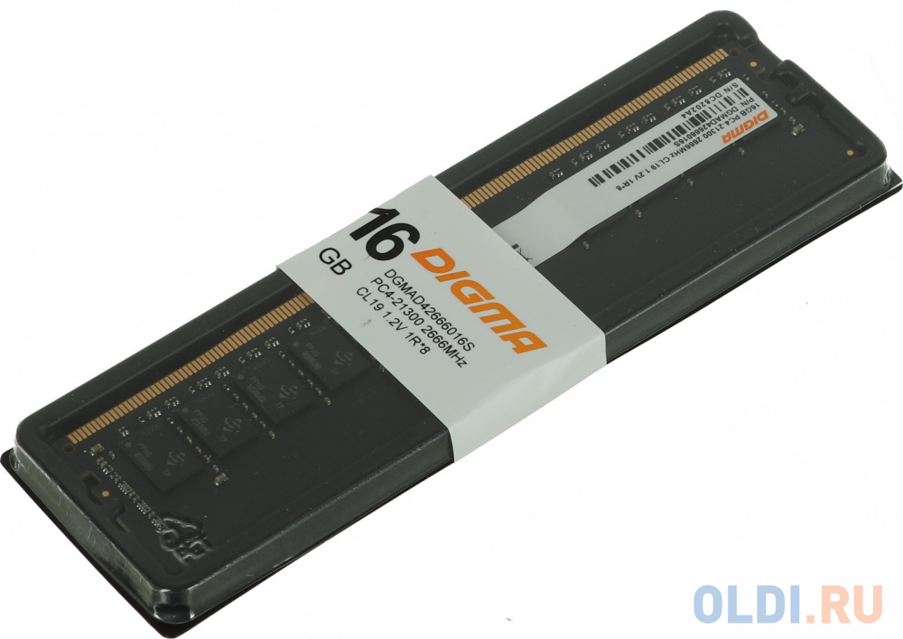 Память DDR4 16Gb 3200MHz Digma DGMAD43200016S RTL PC4-25600 CL22 DIMM 288-pin 1.2В single rank фото