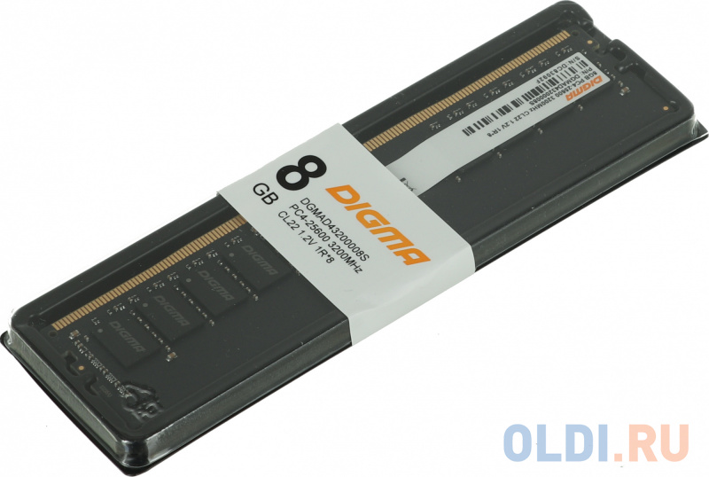 Память DDR4 8Gb 3200MHz Digma DGMAD43200008S RTL PC4-25600 CL22 DIMM 288-pin 1.2В single rank Ret фото