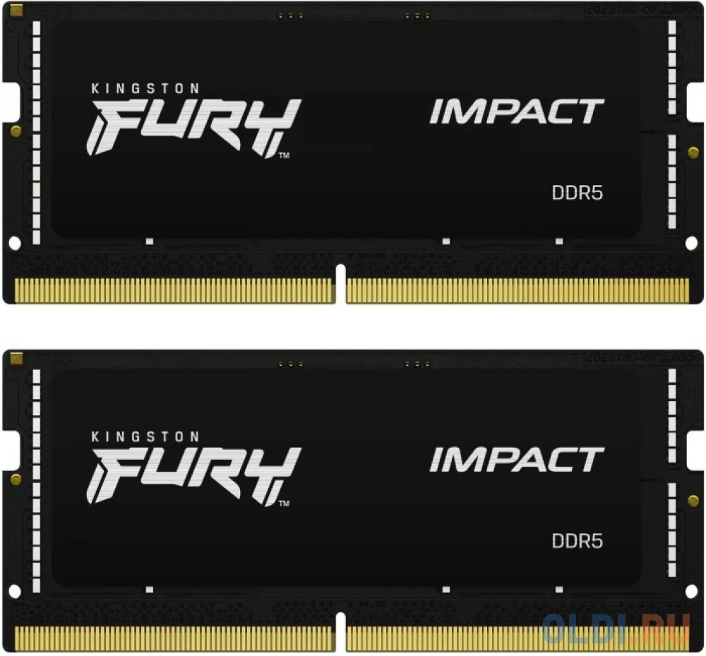 Оперативная память для ноутбука Kingston Fury Impact SO-DIMM 32Gb DDR5 4800 MHz KF548S38IBK2-32