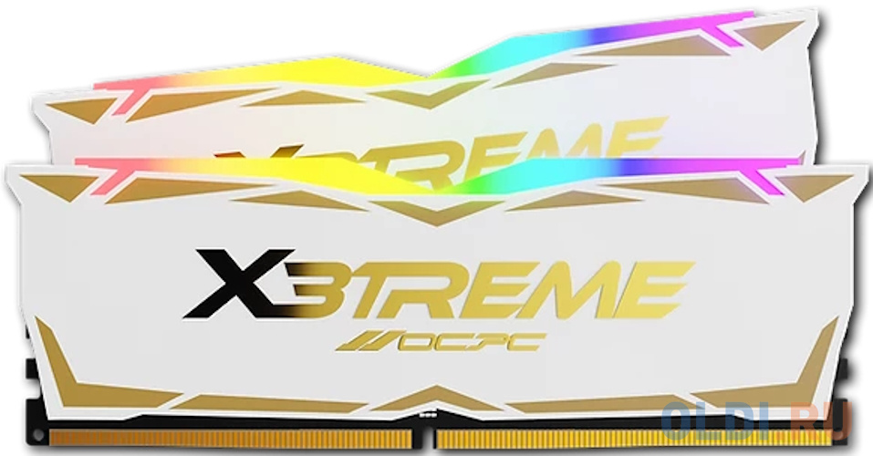 Модуль памяти DDR 4 DIMM 16Gb (8Gbx2), 3600Mhz, OCPC X3 RGB  MMX3A2K16GD436C18WL, RGB, CL18, WHITE LABEL