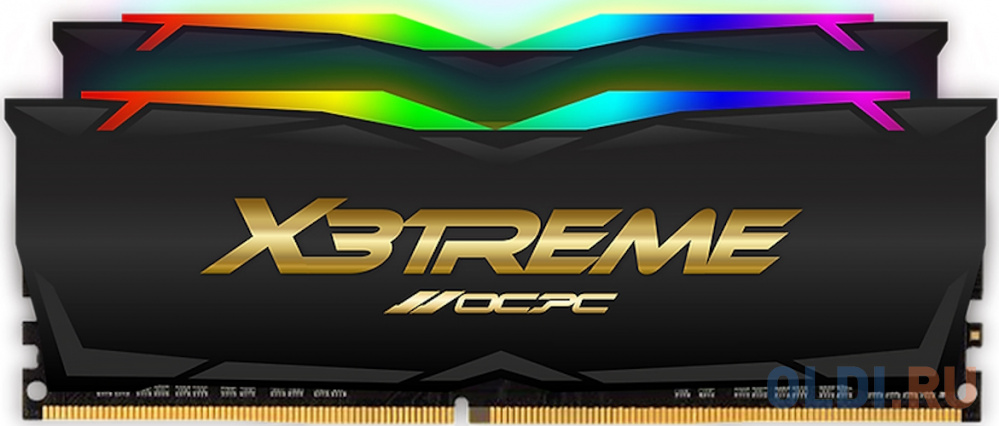 Модуль памяти DDR 4 DIMM 16Gb (8Gbx2), 3600Mhz, OCPC X3 RGB  MMX3A2K16GD436C18BL, RGB, CL18, BLACK LABEL