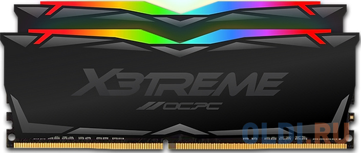 Модуль памяти DDR 4 DIMM 16Gb (8Gbx2), 3600Mhz, OCPC X3 RGB  MMX3A2K16GD436C18, RGB, CL18, BLACK