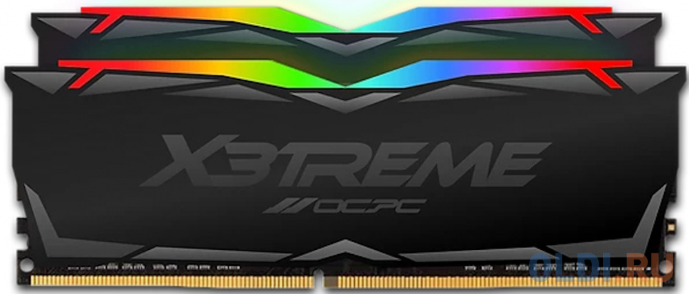 Модуль памяти DDR 4 DIMM 32Gb (16Gbx2), 3600Mhz, OCPC X3 RGB  MMX3A2K32GD436C18, RGB, CL18, BLACK