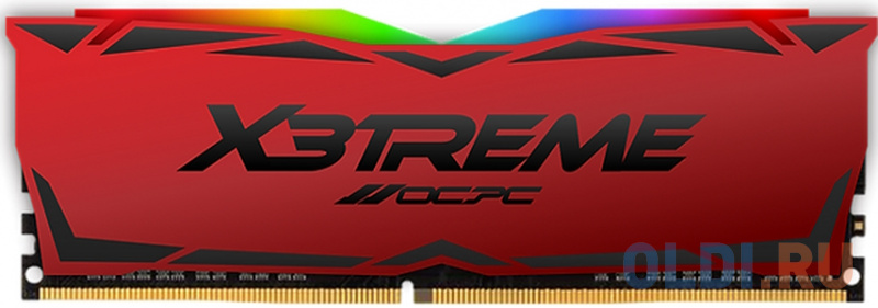 

Модуль памяти DDR 4 DIMM 8Gb, 3200Mhz, OCPC X3 RGB MMX3A8GD432C16RE, CL16, RED