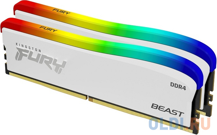 

Оперативная память для компьютера Kingston Fury Beast White SE DIMM 16Gb DDR4 3200 MHz KF432C16BWAK2/16