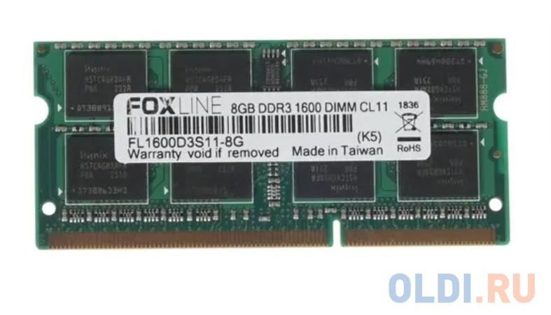 

Foxline SODIMM 8GB 1600 DDR3 CL11 (512*8)