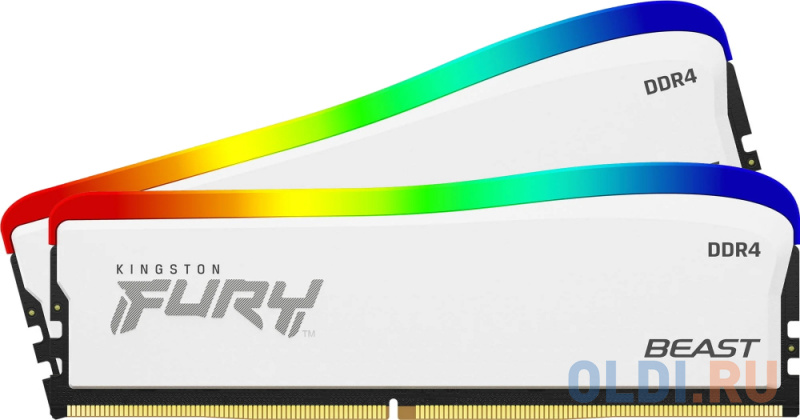 

Оперативная память для компьютера Kingston FURY Beast White RGB SE DIMM 32Gb DDR4 3600 MHz KF436C18BWAK2/32 KF436C18BWAK2/32