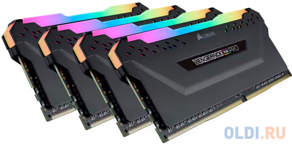 Память оперативная/ Corsair DDR4, 3600MHz 32GB 4x8GB DIMM, Unbuffered, 18-22-22-42, XMP 2.0, VENGEANCE RGB PRO Heatspreader, RGB LED, 1.35V