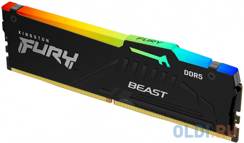 16GB Kingston DDR5 5200 DIMM FURY Beast Black XMP Gaming Memory KF552C40BBA-16 Non-ECC, CL40, 1.25V, 1RX8 40-40-40  288-pin 16Gbit, RTL фото