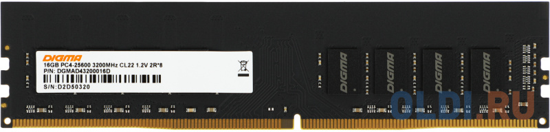 

Оперативная память для компьютера Digma DGMAD43200016D DIMM 16Gb DDR4 3200 MHz DGMAD43200016D