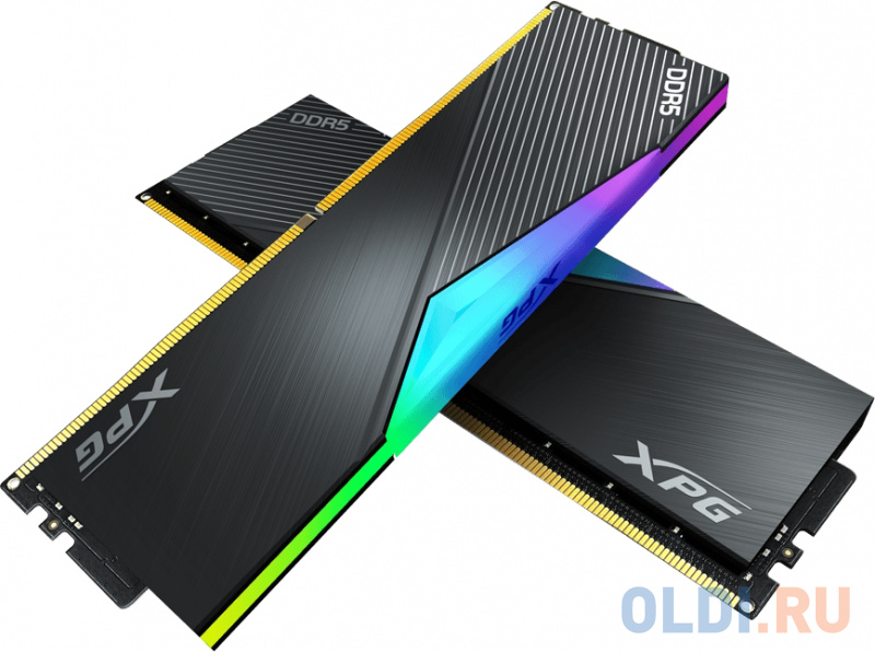 Memory Module ADATA XPG Lancer RGB DDR5 Общий объём памяти 32Гб Module capacity 16Гб Количество 2 5600 МГц Множитель частоты шины 36 1.25 В RGB черный фото