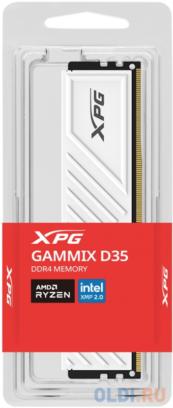 32GB ADATA DDR4 3200 U-DIMM XPG Gammix D35 RGB Gaming Memory AX4U320032G16A-SWHD35 CL 16-20-20, white фото