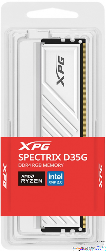 32GB ADATA DDR4 3200 U-DIMM XPG SPECTRIX D35G RGB Gaming Memory AX4U320032G16A-SWHD35G white фото