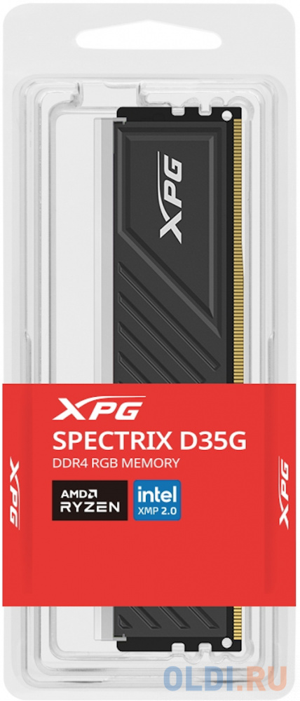 32GB ADATA DDR4 3600 U-DIMM XPG SPECTRIX D35G RGB Gaming Memory AX4U360032G18I-SBKD35G black фото