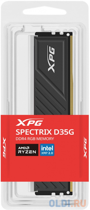 8GB ADATA DDR4 3600 U-DIMM XPG SPECTRIX D35G RGB Gaming Memory AX4U36008G18I-SBKD35G black фото