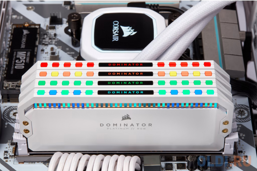 Corsair DOMINATOR PLATINUM RGB DDR4 DIMM CMT16GX4M2C3600C18W 3600MHz 16GB 2x8GB DIMM, Unbuffered, 18-19-19-39, XMP 2.0, White Heatspreader, RGB LED, 1 фото