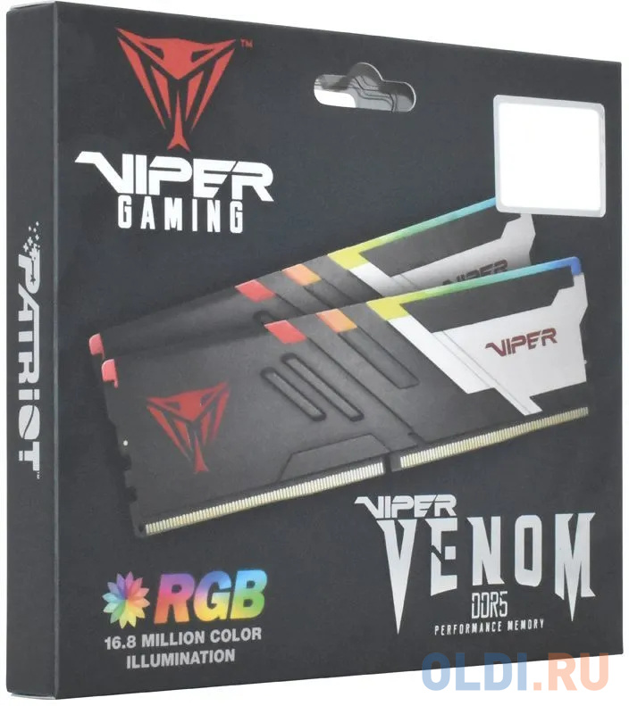 Оперативная память для компьютера Patriot Viper Venom RGB DIMM 64Gb DDR5 5200 MHz PVVR564G520C40K фото