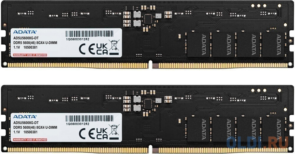 Модуль памяти DIMM 16GB DDR5-5600 AD5U56008G-DT ADATA