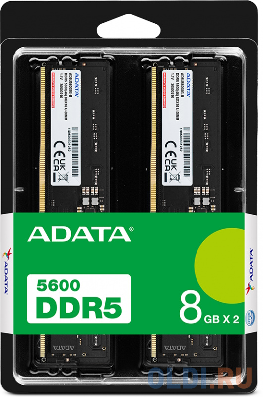 Модуль памяти DIMM 16GB DDR5-5600 AD5U56008G-DT ADATA фото