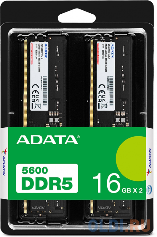 Модуль памяти DIMM 32GB DDR5-5600 AD5U560016G-DT ADATA фото
