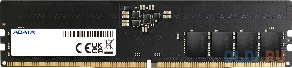 Оперативная память для компьютера ADATA AD5U48008G-B DIMM 8Gb DDR5 4800 MHz AD5U48008G-B memory module adata ddr5 общий объём памяти 64гб module capacity 32гб количество 2 4800 мгц множитель частоты шины 40 1 1 в ad5s560016g s