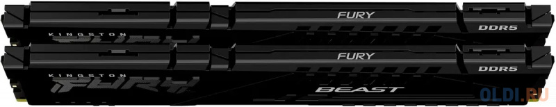 Оперативная память для компьютера Kingston Fury Beast DIMM 32Gb DDR5 5600 MHz KF556C36BBEK2-32 - Fury Beast
